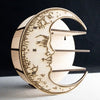 Load image into Gallery viewer, Wooden Floating Moon Shelf