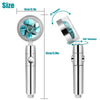 360 Degree Power Shower Head - Water Saving Rain Shower